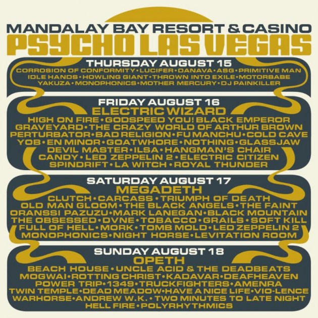 Psycho Las Vegas -  Sunday at Mandalay Bay Events Center